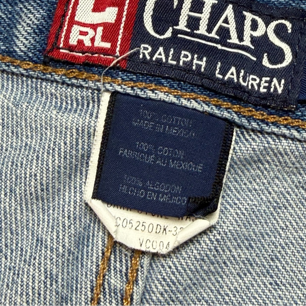 Vintage 90’s Chaps Ralph Lauren Jeans Mens 38x32 Relaxed Straight Denim Y2K Blue - Picture 6 of 13